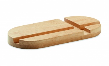 Logotrade reklaamtoote foto: Bambusest tahvelarvuti/nutitelefoni alus