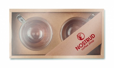 Logotrade firmakingid pilt: Komplektis 2 kahekordse seinaga espressotassid