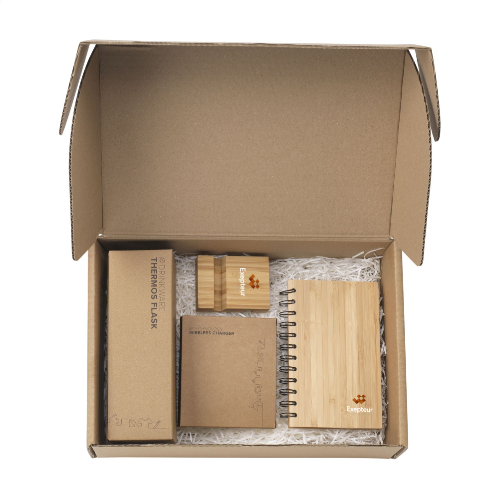 Logo trade ärikingitused foto: Bambusest reklaamkingituste kinkekomplekt