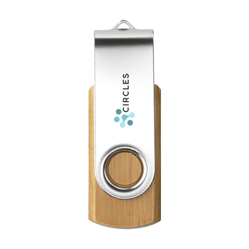 Logo trade reklaamkingi pilt: USB Twist Bamboo laost 8 GB