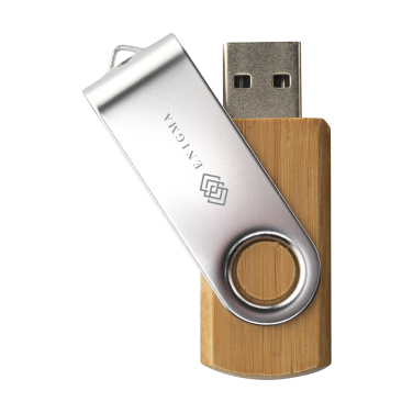 Logotrade firmakingitused pilt: USB Twist Bamboo laost 8 GB