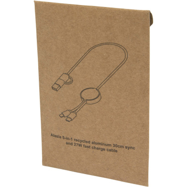 Logotrade firmakingituse foto: Punane Alasia 5-in-1 taaskasutatud alumiiniumist ja plastikust kiirlaadimiskaabel