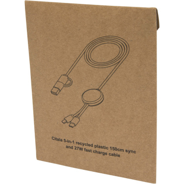 Logotrade reklaamkingi foto: Citala 5-in-1 taaskasutatud plastist 150 cm kiirlaadimiskaabel