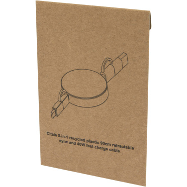 Logotrade firmakingi foto: Citala 5-in-1 taaskasutatud plastist 90 cm kiirlaadimiskaabel