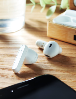 Logo trade meene pilt: OREBAM TWS kõrvaklapid bambusest ümbrises