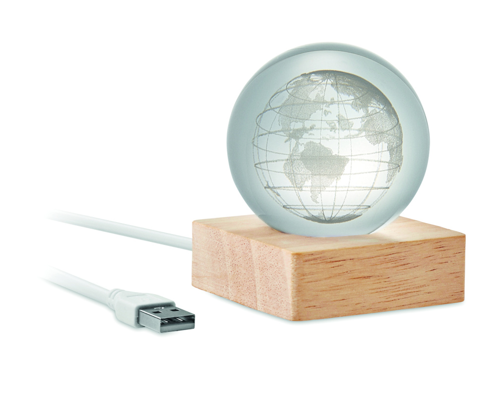 Logotrade ärikingid pilt: LED-klaasist kera Globe