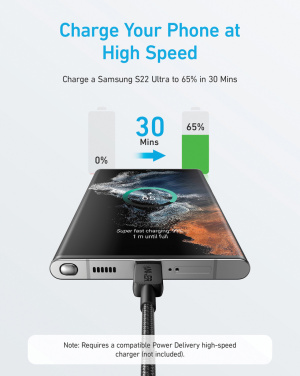 Logotrade firmakingid pilt: Anker USB-C - USB-C kaabel, 1,8 meetrit 60W