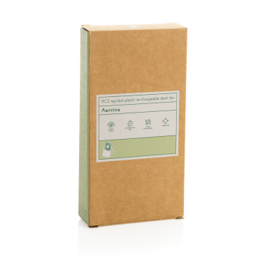 Logo trade firmakingitused foto: Aervina RCS taaskasutatud plastist laetav lauaventilaator