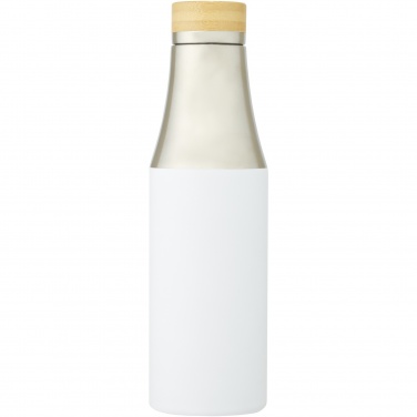 Logo trade mainoslahja ja liikelahja tuotekuva: Hulan 540 ml:n kuparityhjiöeristetty pullo bambukorkilla, ruostumatonta terästä