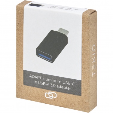 Logo trade liikelahjat tuotekuva: ADAPT alumiininen USB-C-USB-A 3.0 -sovitin
