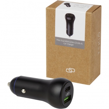 Logo trade liikelahjat mainoslahjat kuva: Pilot 55 W USB-C/USB-A -kaksoislaturi autoon