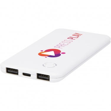 Logotrade liikelahja mainoslahja kuva: Slender dual ohut varavirtalähde, 4 000 mAh