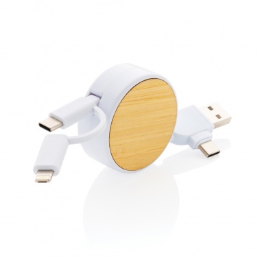 Logo trade liikelahja kuva: RCS Ontario 6-in-1 sisäänvetäytyvä kaapeli