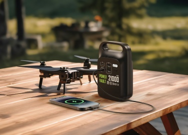 Logo trade mainoslahjat tuotekuva: Power Vault 21000 kannettava virta-asema RCS muovista