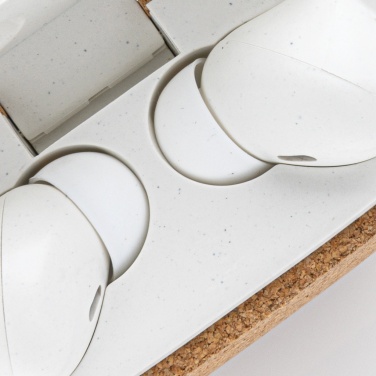 Logo trade liikelahja mainoslahja tuotekuva: Oregon TWS kuulokkeet RCS kierrätysmuovista ja korkista