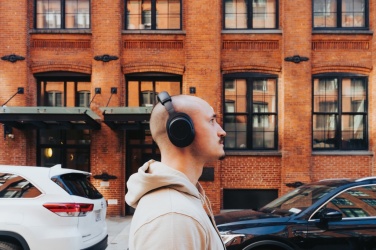 Logo trade mainoslahja ja liikelahja tuotekuva: Irvine RCS kierrätetyt ja korjattavat langattomat kuulokkeet