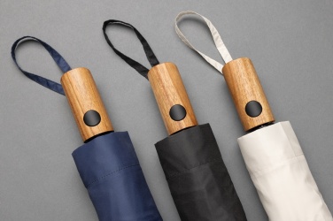 Logo trade mainostuote kuva: Kaycey 21" AWARE™ RPET Akaasiapuinen mini sateenvarjo