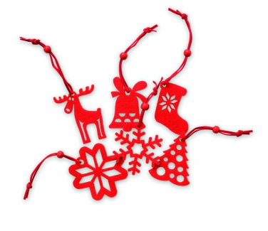 Logotrade liikelahjat kuva: Set of 6 felt tree hangers