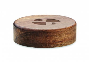 Logo trade liikelahja mainoslahja tuotekuva: Langaton laturi akaasiasta 15W