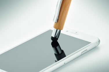 Logotrade liikelahjat kuva: Bambuinen kuulakärkikynä sinisellä musteella