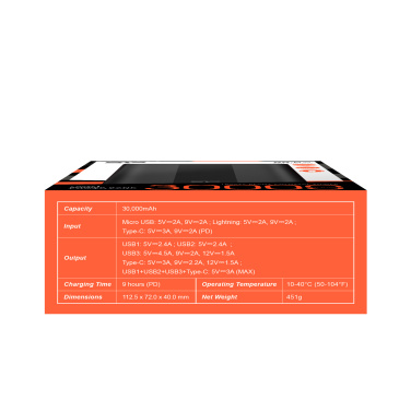 Logo trade liikelahja kuva: POWER BANK SILICON POWER QX55 30000 MAH