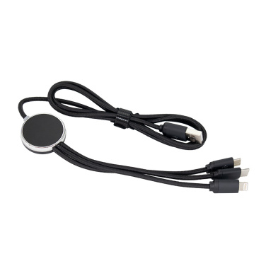 Logotrade mainoslahja tuotekuva: 3in1 pitkä kaapeli, jossa valaistu logo kaiverrukseen, W201TG