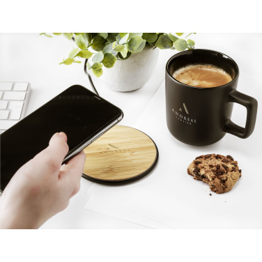 Logo trade mainoslahjat ja liikelahjat kuva: Bamboo 10W Wireless Charger langaton pikalaturi