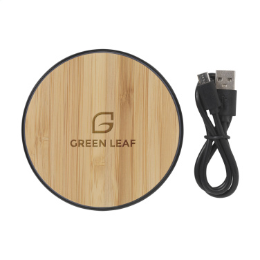 Logotrade mainostuote tuotekuva: Bamboo 10W Wireless Charger langaton pikalaturi