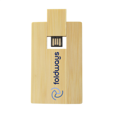 Logotrade mainoslahjat ja liikelahjat tuotekuva: Luottokortti USB Bamboo 64GB
