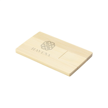 Logotrade mainoslahjat kuva: Luottokortti USB Bamboo 8GB