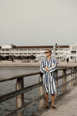 Logo trade mainoslahja ja liikelahja tuotekuva: VINGA Ornos-hamam-kylpytakki L/XL GRS