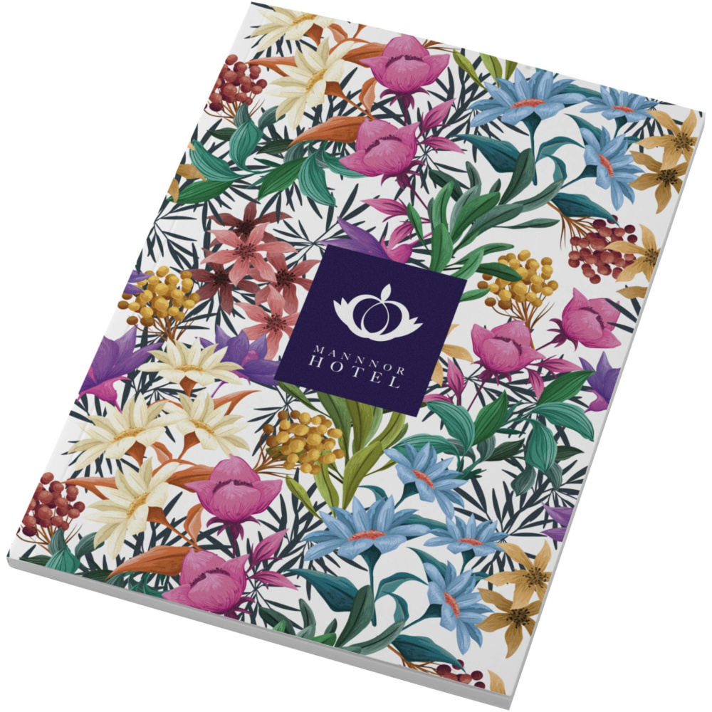 Logo trade liikelahja mainoslahja tuotekuva: Novella Austen pehmeäkantinen A5-muistivihko, 50 arkkia