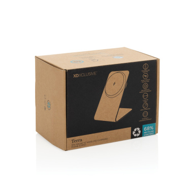 Logo trade mainostuote kuva: Terra alumiininen 15 W:n magneettinen langaton latausteline