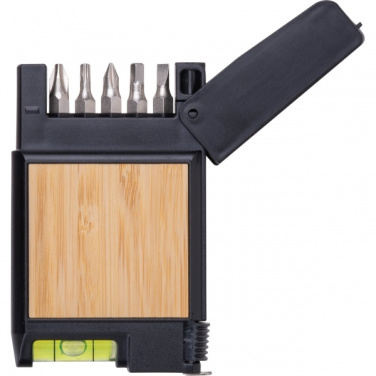 Logotrade liikelahja mainoslahja kuva: 3 metrin mittanauha ja vatupassi HALIFAX