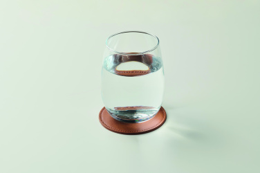 Logotrade firminės dovanos nuotrauka: Apvalus padėkliukas iš PU