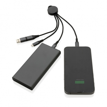 Logotrade korporatīvās dāvanas foto: Terra RCS pārstrādāta alumīnija 6-in-1 uzlādes kabelis