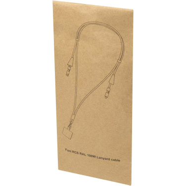 Logotrade dāvanas foto: Funi pārstrādātas plastmasas viedtālruņa siksniņa ar iebūvētu datu sinhronizāciju un 100 W ātrās uzlādes 5-in-1 kabeli