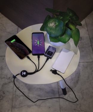 Лого трейд бизнес-подарки фото: Кабель 6-в-1 с подсветкой логотипа