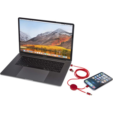 Лого трейд pекламные cувениры фото: Alasia кабель 5-в-1 из переработанной пластмассы и алюминия длиной 150 см для синхронизации данных и быстрой зарядки мощностью 27 Вт