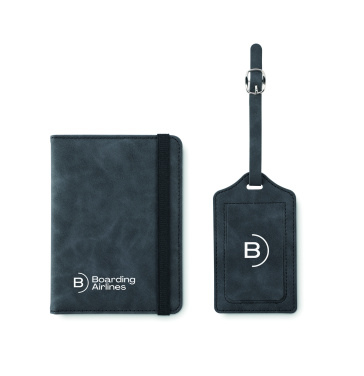 Лого трейд бизнес-подарки фото: Passport and luggage tag set