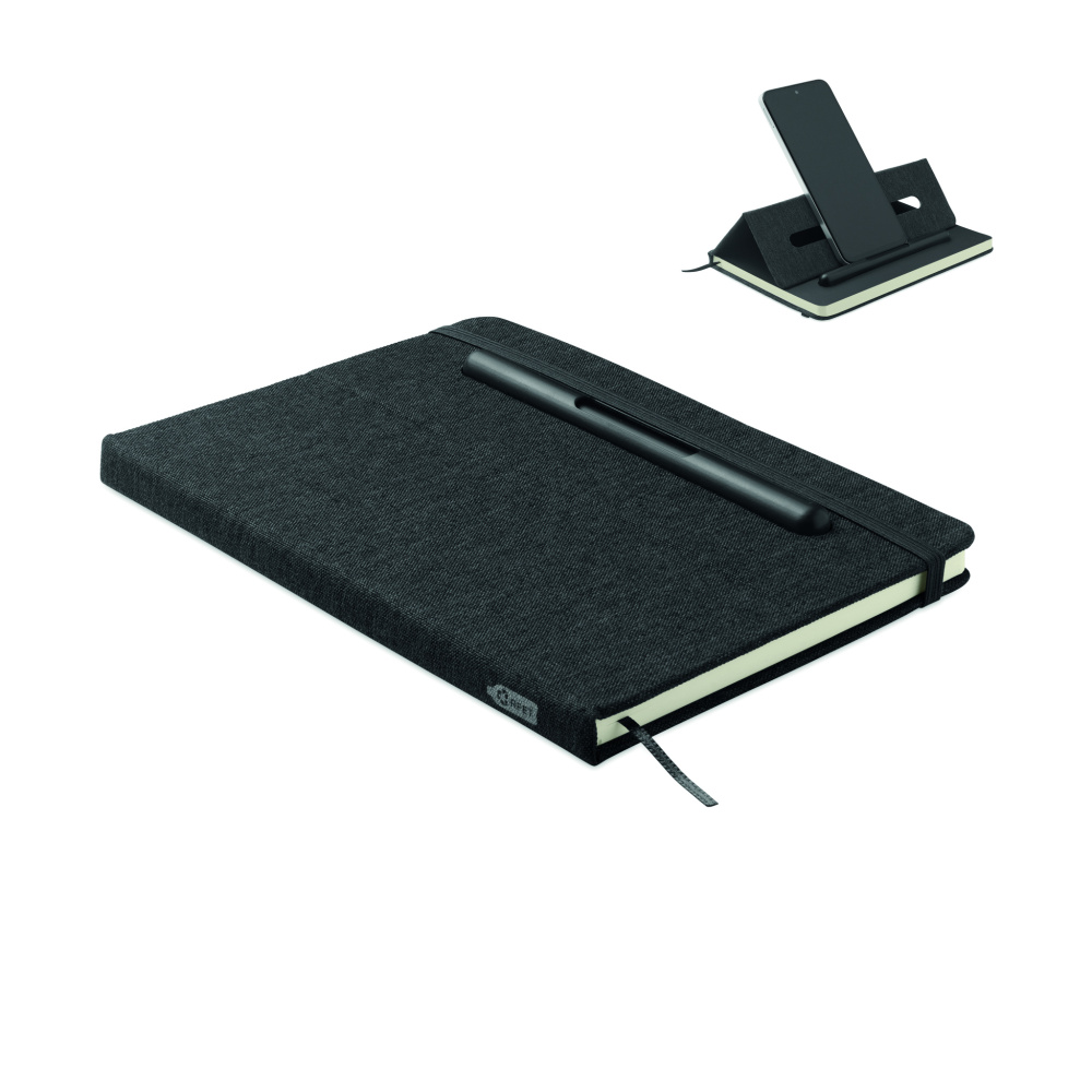 Логотрейд бизнес-подарки картинка: A5 notebook with phone holder