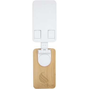 Логотрейд pекламные продукты картинка: Alfirk складная настольная подставка для телефона из переработанного пластика с бамбуковыми деталями