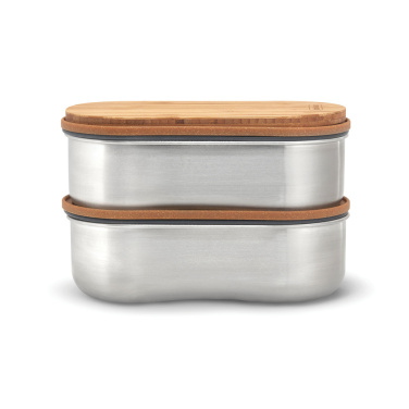 Логотрейд pекламные подарки картинка: Двойной контейнер для бенто из нержавеющей стали Black+Blum