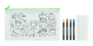 Лого трейд pекламные продукты фото: Pencil case with 4 crayons