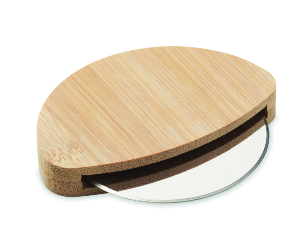 Лого трейд pекламные подарки фото: Round bamboo pizza cutter