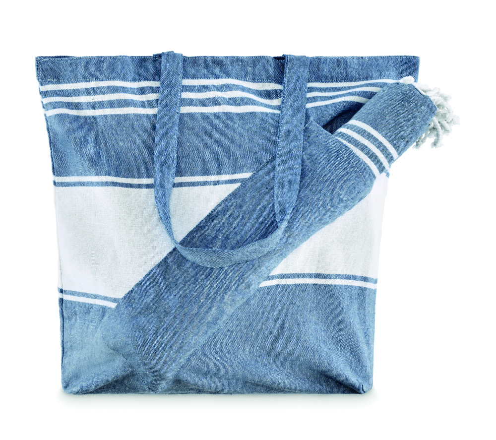 Лого трейд pекламные подарки фото: Beach bag with hammam towel