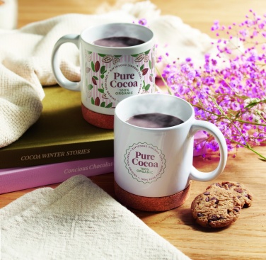 Logotrade presentreklam bild: Mugg med korkfot 280 ml