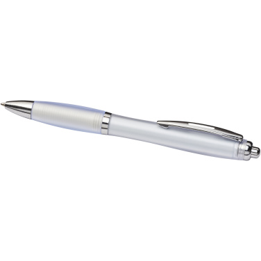 Logotrade kampanjprodukter bild: Curvy ballpoint pen with frosted barrel and grip