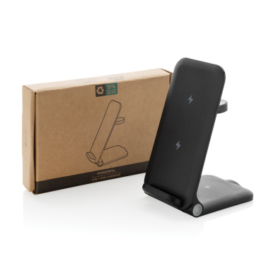 Logotrade presentreklam bild: Powerpal 3 i 1 RCS laddare i återvunnen plast 15W