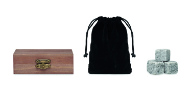 Logotrade profilprodukter bild: 9 isbitar av sten i låda